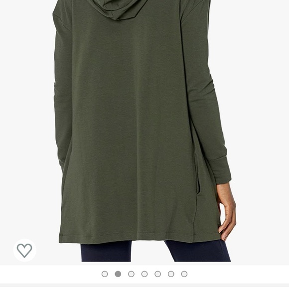 Hooded sweatshirt material cardigan - Picture 2 of 7